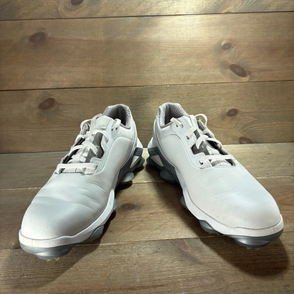 FootJoy Tour Alpha Mens size 8 shoes White Leather Waterproof Golf sneakers